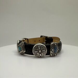 Prerogatives Black Leather Charm Bracelet – Southwestern Silver